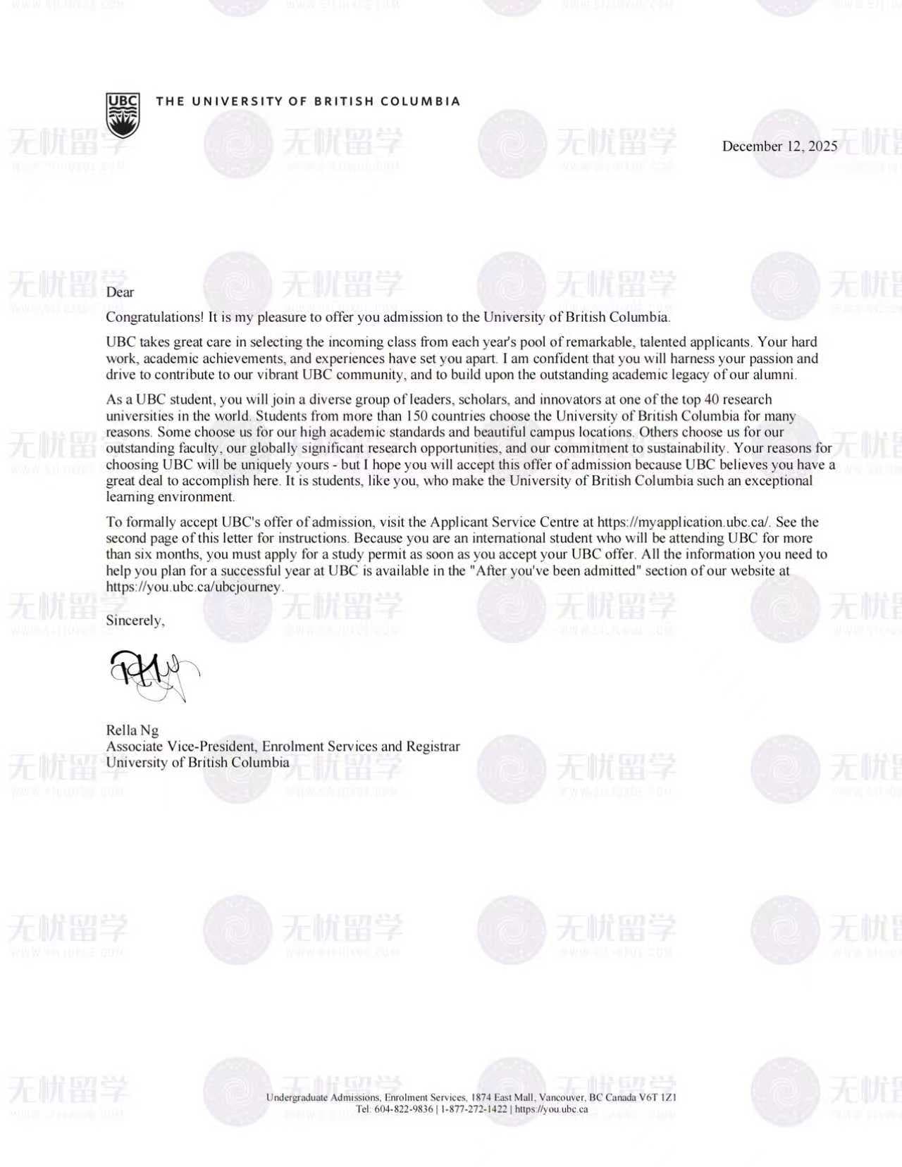 加拿大本科|AP学霸以托福112+SAT1540的成绩，斩获UBC应用科学本科录取！