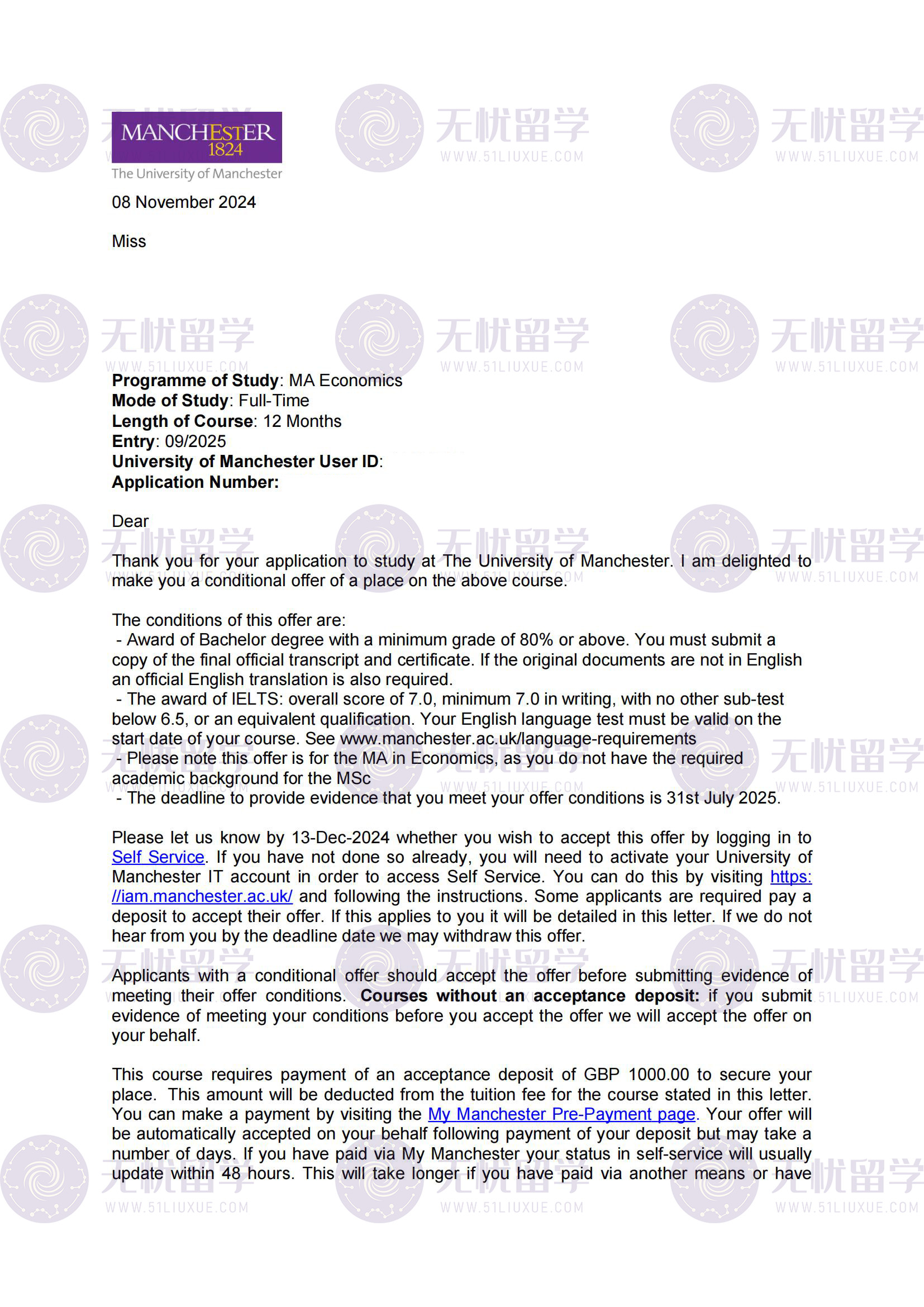 211学子英硕申请全攻略 ：从背景突围到曼大经济学录取的实战之路！