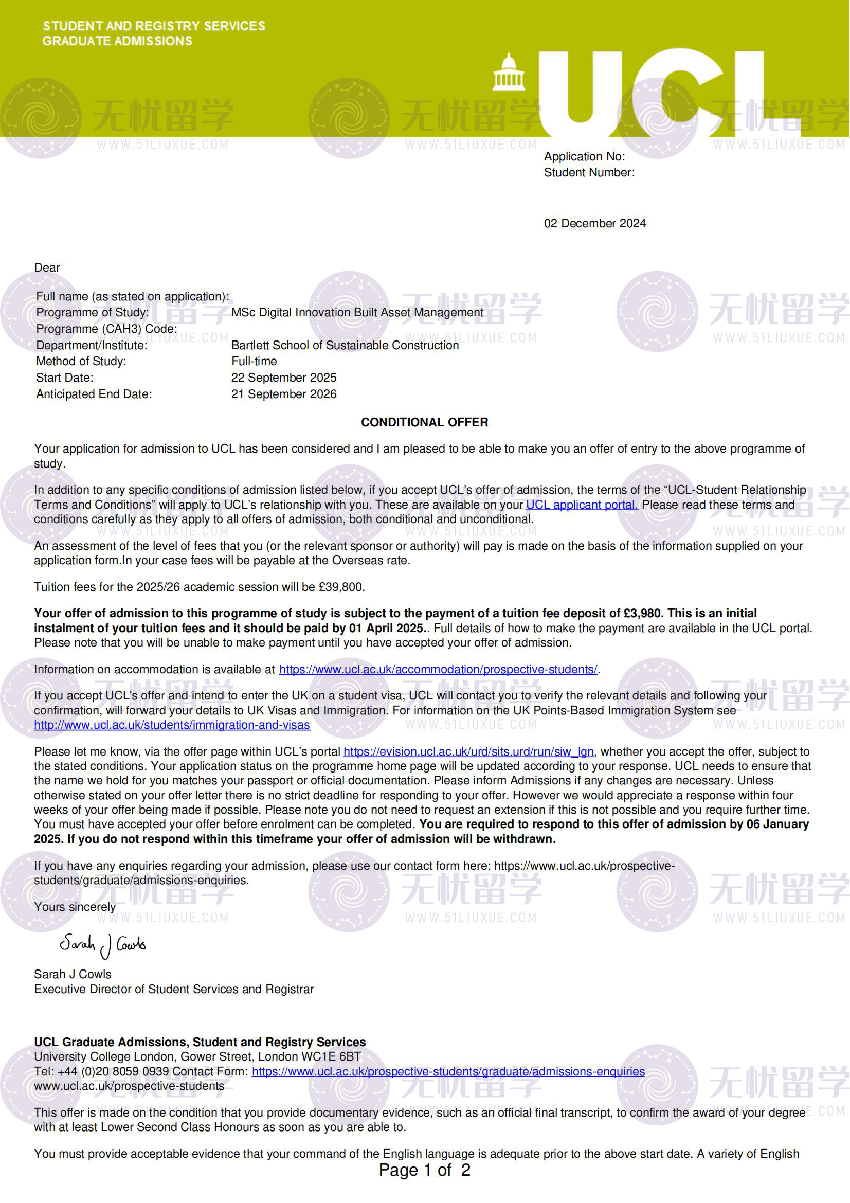 25fall英国硕士申请复盘：从精准选题到G5录取，双非圆梦UCL！