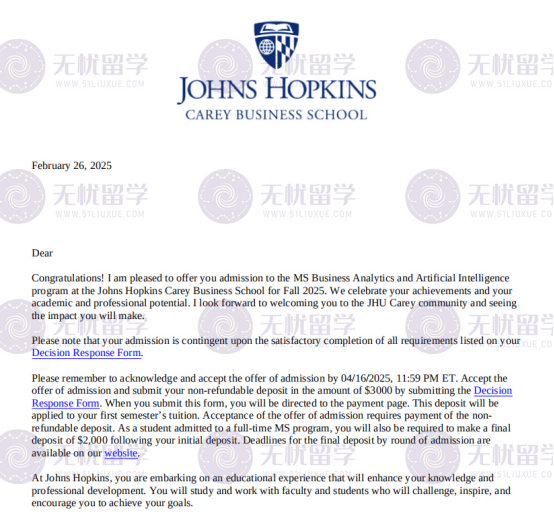 美研案例：双非国贸专业，低GPA斩获美国TOP10JHU商业分析与人工智能硕士！